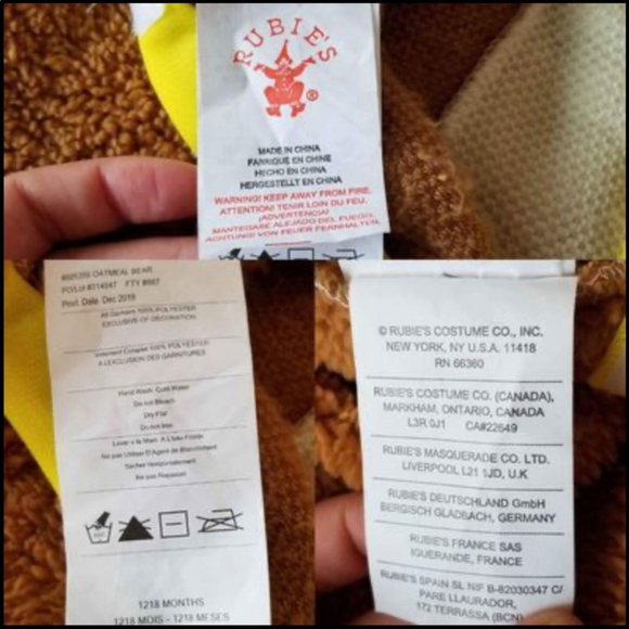 SOLD 🤯Rubie’s Bear Jumpsuit Cozy Costume Noah’s Ark Collection Infant/Toddler - Picture 5 of 9